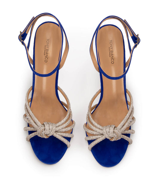 Tacones Brillantes Tony Bianco Kyla Azure Gamuza 11cm Azur | COXMI75325