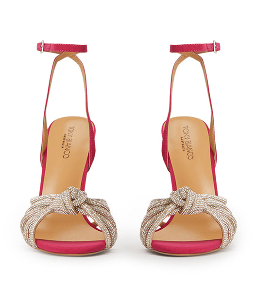 Tacones Brillantes Tony Bianco Kyla Persian Crepe 11cm Rojas | QCOWA54629