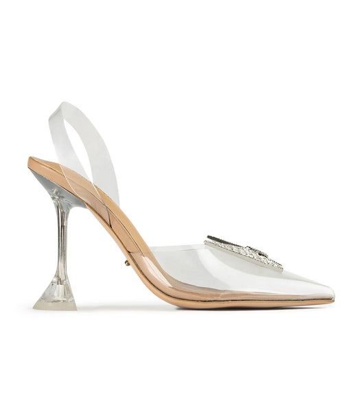 Tacones Brillantes Tony Bianco Laos Clear Vinylite 10.3cm Plateadas | COZDE17125