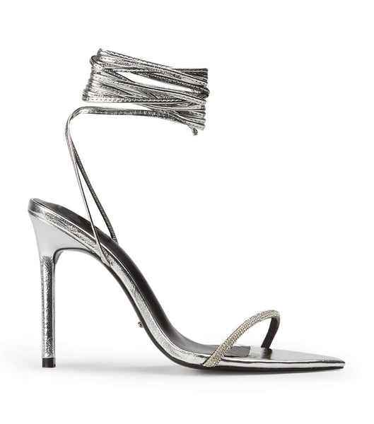 Tacones Brillantes Tony Bianco Makai Silver Foil 10.5cm Plateadas | CONEJ65964