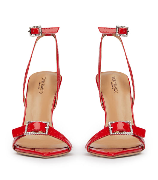 Tacones Brillantes Tony Bianco Mopsy Scarlet Charol 10.5cm Rojas Oscuro | UCOTG10861