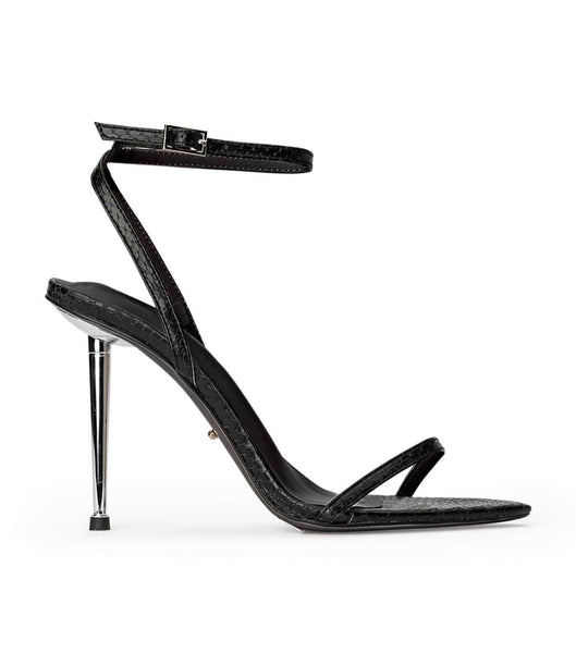 Tacones Brillantes Tony Bianco Myra Black Snake 10.5cm Negras Serpent | ACODF55260