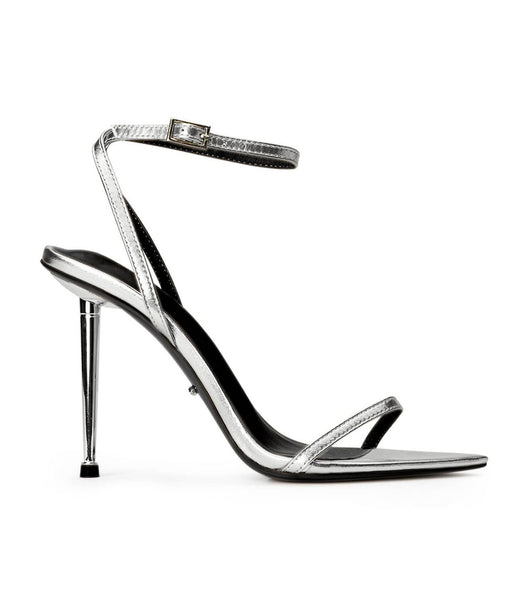 Tacones Brillantes Tony Bianco Myra Silver Nappa Metallic 10.5cm Plateadas Metal | ACOWC40416