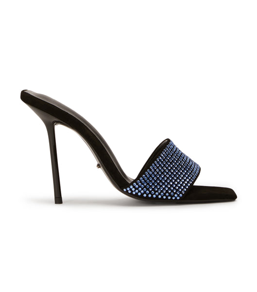 Tacones Brillantes Tony Bianco Naomi Blue Crystal/Black Gamuza 10.5cm Azules Negras | COXMI38603