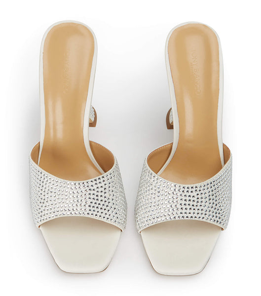 Tacones Brillantes Tony Bianco Serri Ivory Satin 10.5cm Blancas | YCOVQ81891