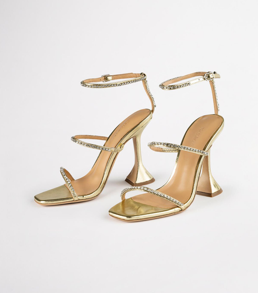 Tacones Brillantes Tony Bianco Skye Gold Nappa Metallic 10.5cm Doradas Metal | COJBT60257