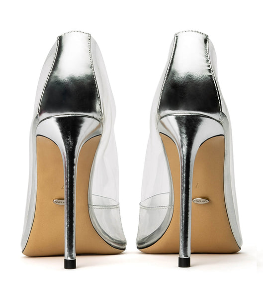 Tacones De Novia Tony Bianco Alijah Clear Vinylite/Silver 10.5cm Plateadas | ECOVG66564