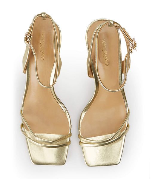 Tacones De Novia Tony Bianco Camelia Gold Nappa Metallic 8.5cm Doradas Metal | LCOTR49080