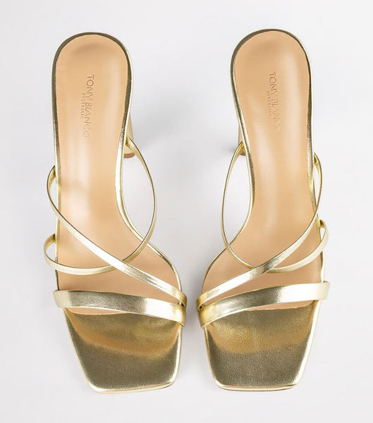 Tacones De Novia Tony Bianco Fior Gold Nappa Metallic 11cm Doradas Metal | COIIZ41489