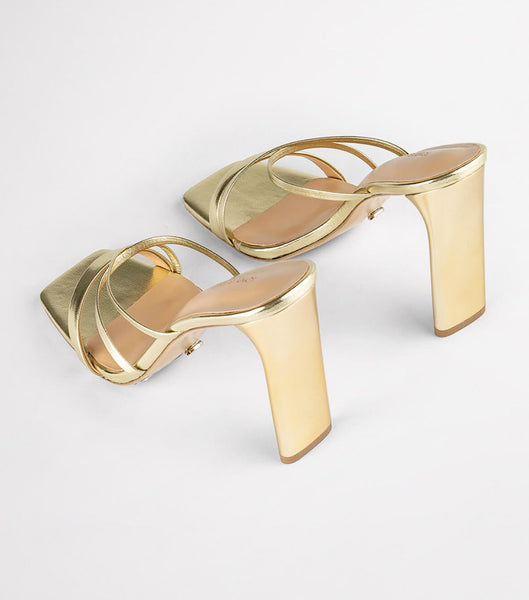 Tacones De Novia Tony Bianco Fior Gold Nappa Metallic 11cm Doradas Metal | COIIZ41489