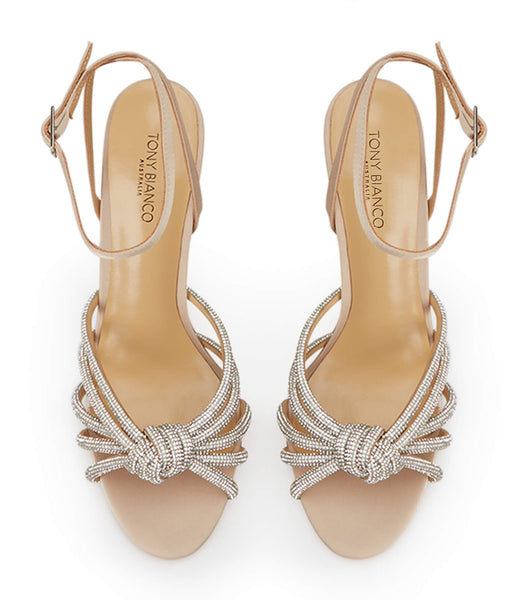 Tacones De Novia Tony Bianco Kyla Nude Satin 11cm Beige | UCOND45359