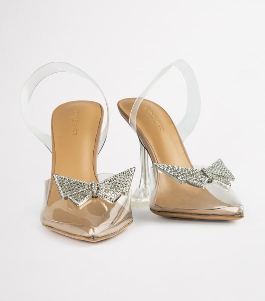 Tacones De Novia Tony Bianco Laos Clear Vinylite 10.3cm Plateadas | COXBR55779