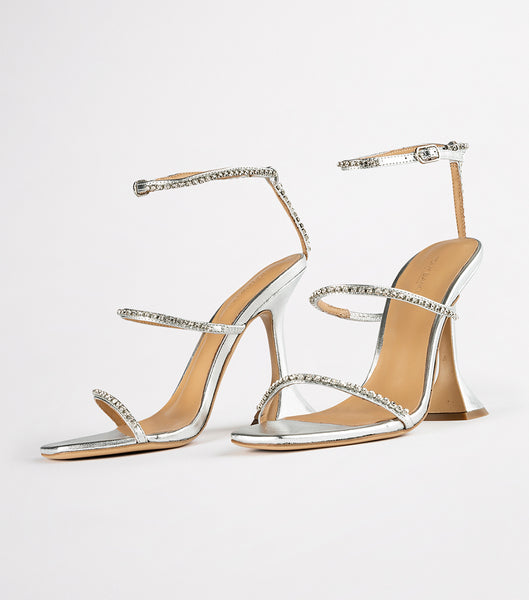 Tacones De Novia Tony Bianco Shy Silver Nappa Metallic 10.5cm Plateadas Metal | MCOFT32852