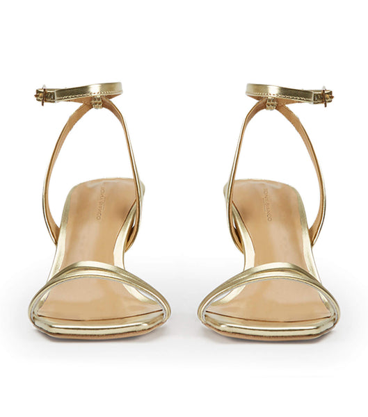 Tacones bajos Tony Bianco Camelia Gold Nappa Metallic 8.5cm Doradas Metal | COEAH38163