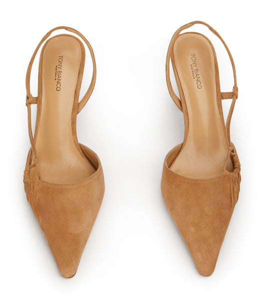 Tacones bajos Tony Bianco Sakai Butterscotch Gamuza 8cm Amarillo | COEGJ85935