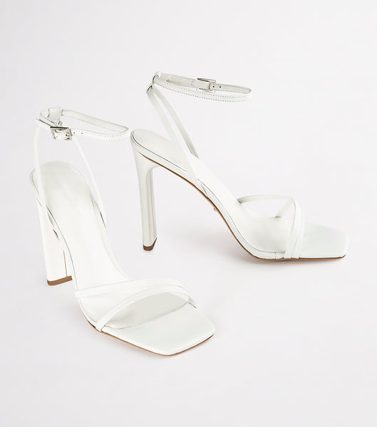 Tacones con tiras Tony Bianco Fiance Milk Capretto 11cm Blancas | TCOPQ99921