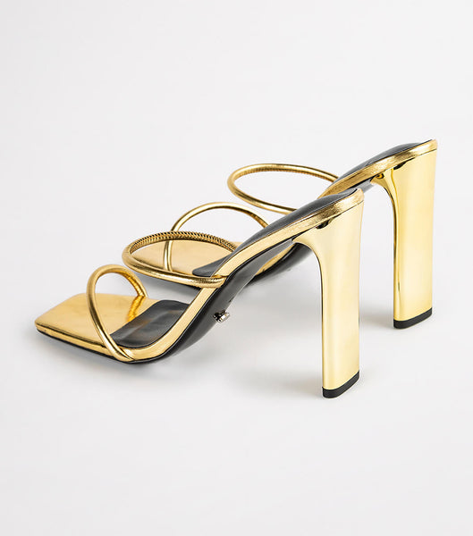 Tacones con tiras Tony Bianco Florence Gold Foil 11cm Doradas | ZCONQ50648