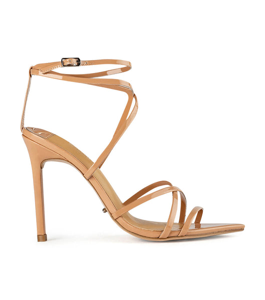 Tacones con tiras Tony Bianco Marcy Nude Charol 10.5cm Beige | PCOQX96326