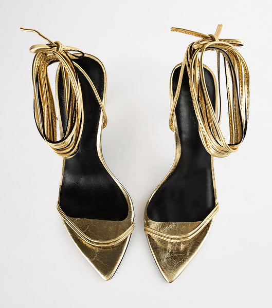 Tacones con tiras Tony Bianco Millie Gold Foil 10.5cm Doradas | COJVR32530