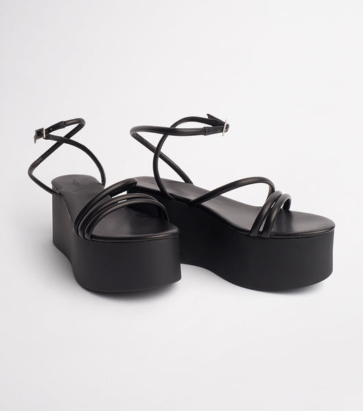 Tacones con tiras Tony Bianco Tory Black Sheep Nappa 9.5cm Negras | PCOER75920