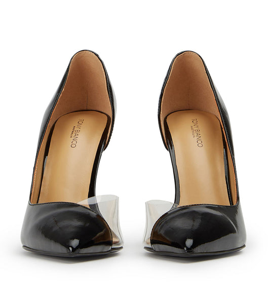 Tacones de aguja Tony Bianco Adore Black Charol/Clear Vinylite 10.5cm Negras | MCOHR90373