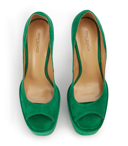 Tacones de aguja Tony Bianco Jolee Jade Gamuza 15cm Verde | MCOHR41925