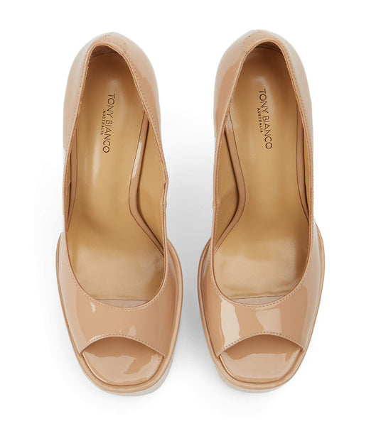 Tacones de aguja Tony Bianco Jolee Nude Charol 15cm Beige | TCOPQ59889