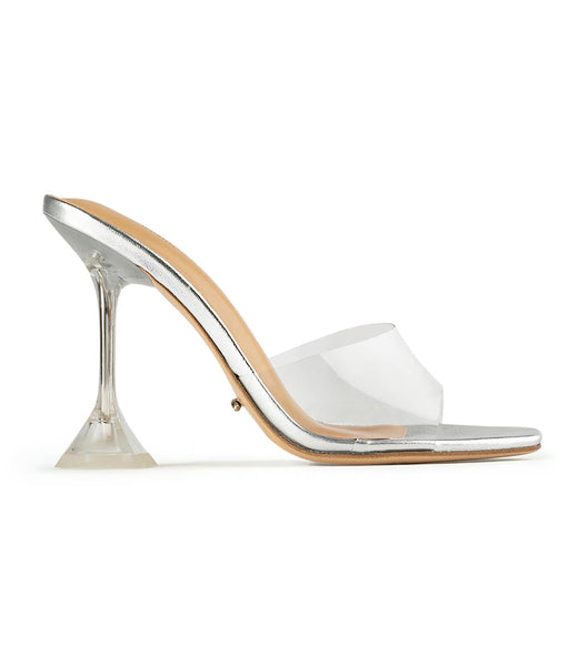 Tacones de aguja Tony Bianco Serri Clear Vinylite/Silver 10.5cm Plateadas | CONZX90461