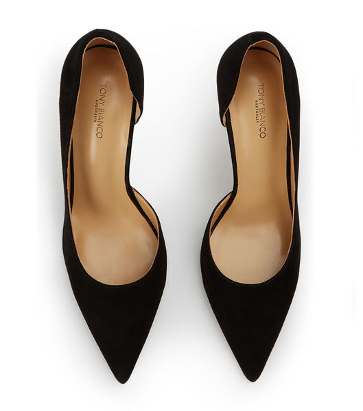 Tacones de evento Tony Bianco Alyx Black Gamuza 10.5cm Negras | COZPD31890