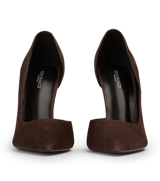 Tacones de evento Tony Bianco Alyx Espresso Gamuza 10.5cm Chocolate | ECOHC64908