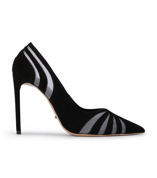 Tacones de evento Tony Bianco Arrow Black Gamuza 10.5cm Negras | QCOWA80442