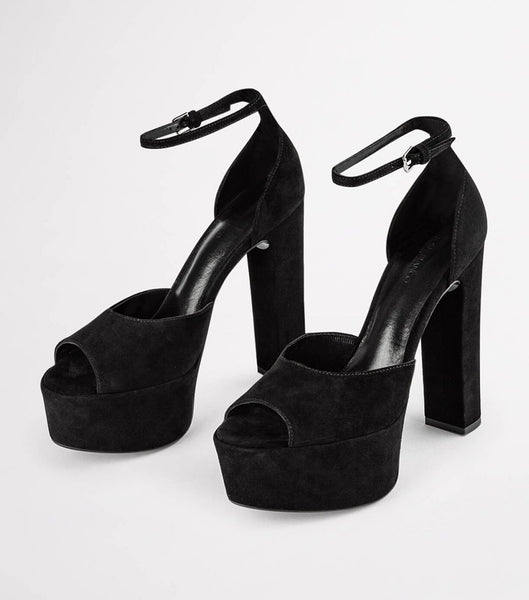 Tacones de evento Tony Bianco Jayze Black Gamuza 14cm Negras | GCOEC33396