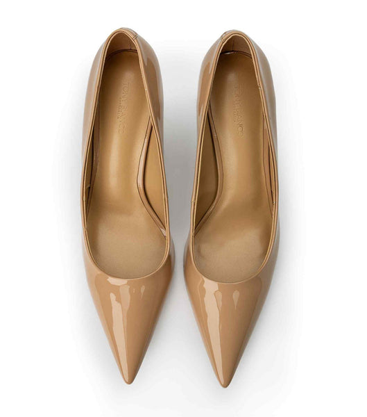 Tacones de evento Tony Bianco Kysaia Nude Charol 9.5cm Beige | COJKU59306