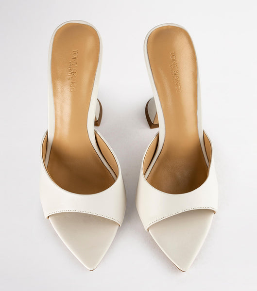 Tacones de evento Tony Bianco Marcel Dove Nappa 10.5cm Blancas | SCOVO32617