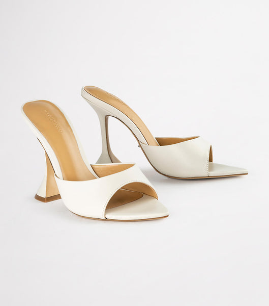 Tacones de evento Tony Bianco Marcel Dove Nappa 10.5cm Blancas | SCOVO32617