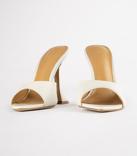 Tacones de evento Tony Bianco Marcel Dove Nappa 10.5cm Blancas | SCOVO32617