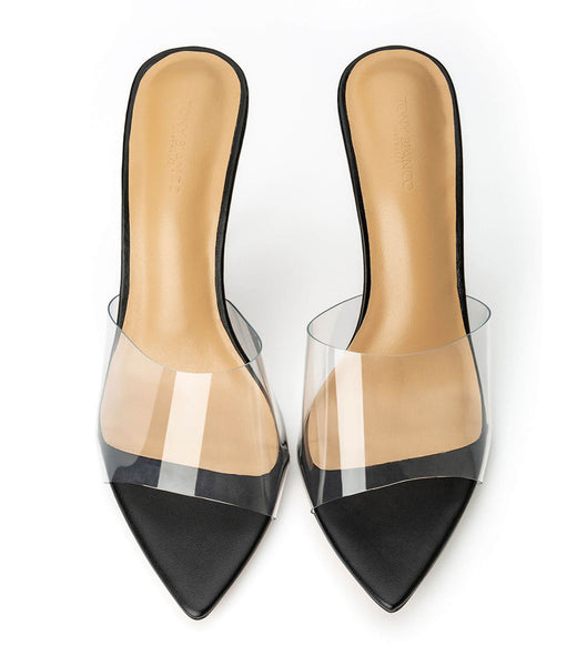 Tacones de evento Tony Bianco Mylo Clear Vinylite/Black 10.5cm Negras | CODYB45476