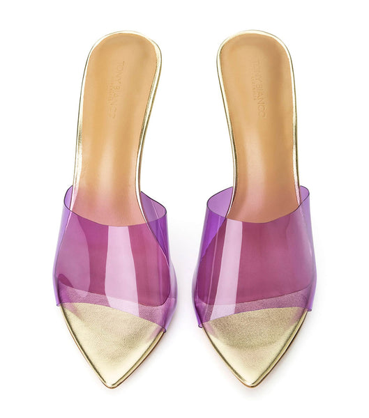 Tacones de evento Tony Bianco Mylo Purple Vinylite/Gold 10.5cm Moradas Doradas | ZCOMJ68752