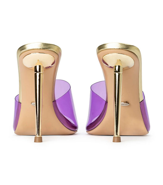 Tacones de evento Tony Bianco Mylo Purple Vinylite/Gold 10.5cm Moradas Doradas | ZCOMJ68752