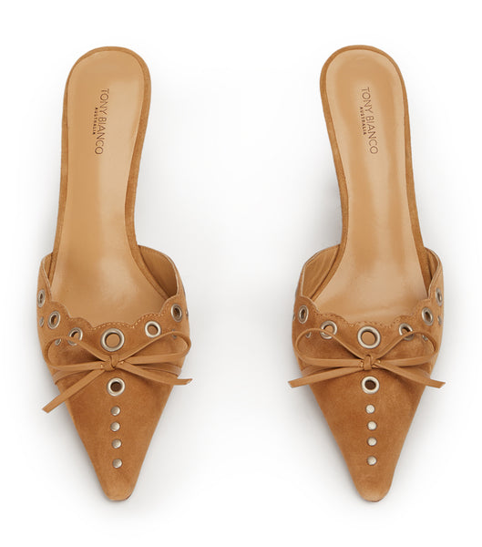 Tacones de evento Tony Bianco Shae Butterscotch Gamuza 8cm Beige | MCOHR84958