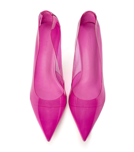 Zapatos Court Tony Bianco Alijah Pink Vinylite/Pink Nappa 10.5cm Rosas | ECOHC84396