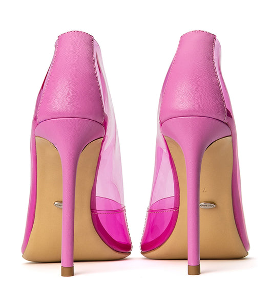 Zapatos Court Tony Bianco Alijah Pink Vinylite/Pink Nappa 10.5cm Rosas | ECOHC84396