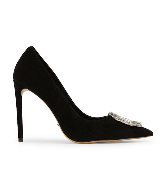 Zapatos Court Tony Bianco Alison Black Gamuza 10.5cm Negras | DCOVO77064