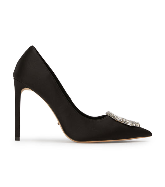 Zapatos Court Tony Bianco Alison Black Satin 10.5cm Negras | COXBR49377