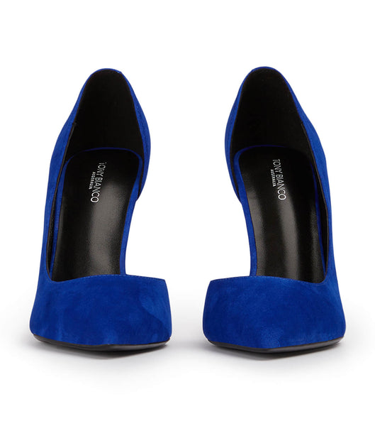 Zapatos Court Tony Bianco Alyx Azure Gamuza 10.5cm Azur | UCOND13397