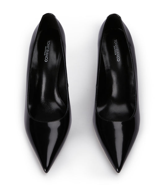Zapatos Court Tony Bianco Dolly Black Hi Shine/Clear 9.5cm Negras | COQCS65653