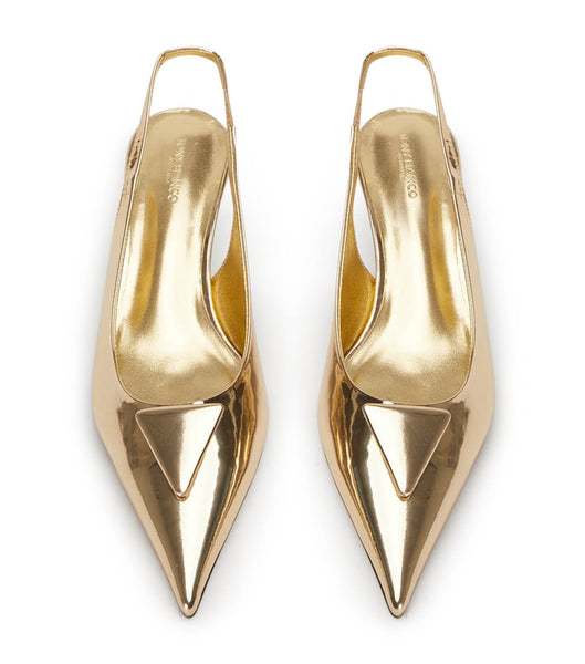 Zapatos Court Tony Bianco Kimmy Gold Shine 4.5cm Doradas | MCOFT45475