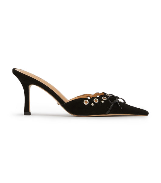 Zapatos Court Tony Bianco Shae Black Gamuza 8cm Negras | FCOHY69284