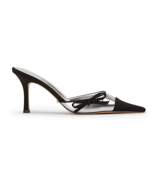 Zapatos Court Tony Bianco Shirley Silver/Black 8cm Plateadas Negras | COICD15928
