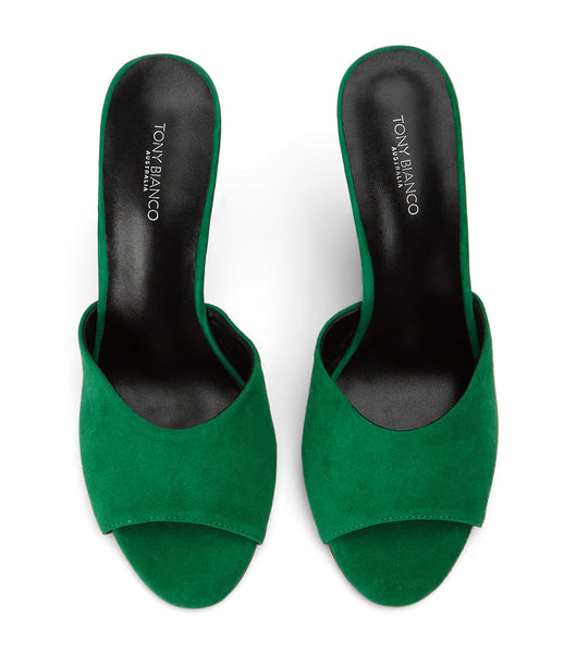 Zapatos Cuña Tony Bianco Galaxy Jade Gamuza 11cm Verde | COEGJ99090